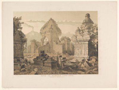 أطلال Tjandi Sewoe أنقاض برامبانان. تجاندي سيو. Residence Surakarta (العنوان على الكائن) بواسطة الملكية الهولندية Steendrukkerij van CW Mieling