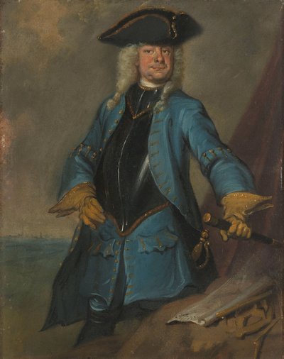 جيريت سيخترمان (1688-1730). قائد قوات الفرسان ، العقيد في فوج مشاة أورانج جرونينجن ، قائد القبر بواسطة كورنيليس تروست (توقيع الفنان)