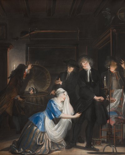 اكتشاف الفضيلة الكاذبة: اكتشاف فولكيرت في سلة الغسيل ، 1739 بواسطة كورنيليس تروست