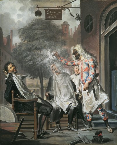 Harlequin ، الساحر والباربر: The Rivals Exposed ، 1738 بواسطة كورنيليس تروست