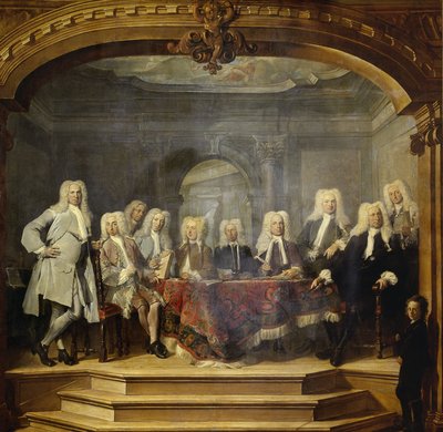 حكام دار أيتام الجدة في أمستردام ، 1729 بواسطة كورنيليس تروست