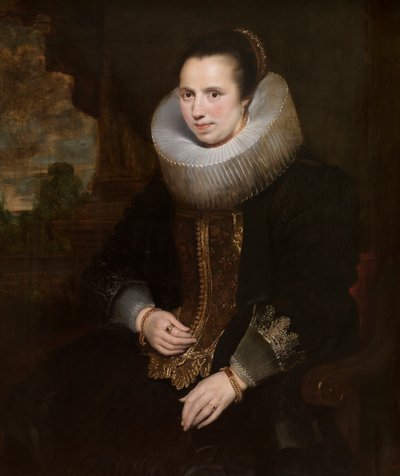 إليزابيث هوجيرتس (زيت على قماش) (زوج حتى 471109) بواسطة Cornelis de (Attr. to) Vos