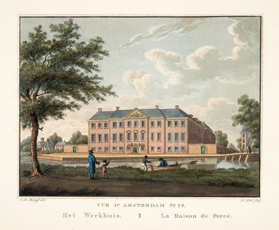منظر أمستردام رقم 25. هيت ويرخويس. لا ميزون دي فورس ، 1825 (نقش يدوي) بواسطة كورنيليس دي كرويف