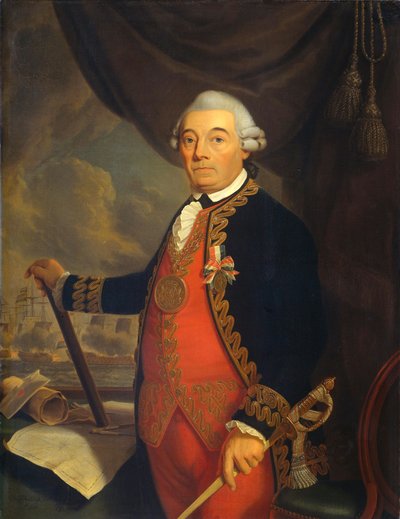 صورة يوهان أرنولد زوتمان (1724-1793) نائب الأميرال. [1]  العنوان (العناوين) البديل:   يوهان أرنولد سالتمان (1724-1793). نائب الأدميرال. [2] جان أرنولد زوتمان. [2] بواسطة كورنيليس فان كويلنبرغ