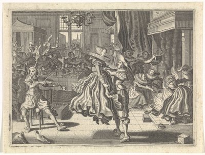 شركة راقصة في نزل بواسطة Adriaen Pietersz van de Venne