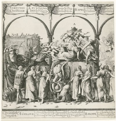انتصار وليام البرتقالي ، لوحة أ Currus triumphalis Illustris / Triumph of William of Orange (عنوان السلسلة) بواسطة كلايس جانز. فيشر (الثاني)