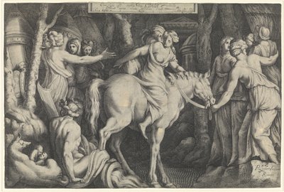 رحلة كلويليا فوق التيبر كلويليا (العنوان على الكائن) بواسطة Polidoro da Caravaggio