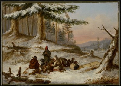Moose Hunters، c.1859 (زيت على قماش) بواسطة كورنيليوس كريجهوف