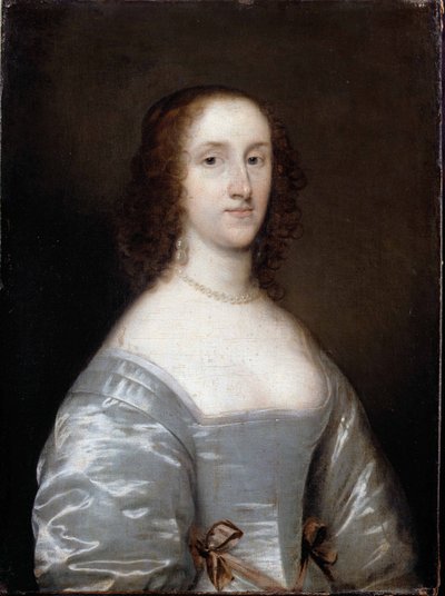 صورة لسيدة باللون الأبيض بواسطة Cornelius the elder Johnson