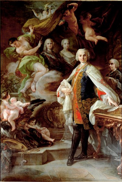 Portrait of the Italian castrate Carlo Farinelli (known as Carlo Broschi بواسطة كورادو جياكوينتو