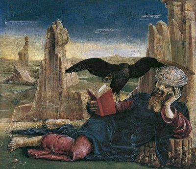القديس يوحنا الإنجيلي في بطمس بواسطة Cosimo Tura
