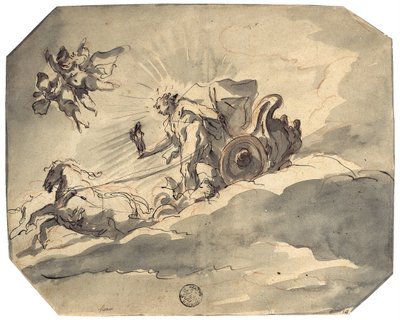 أبولو في عربته بواسطة كوزماس داميان آسام