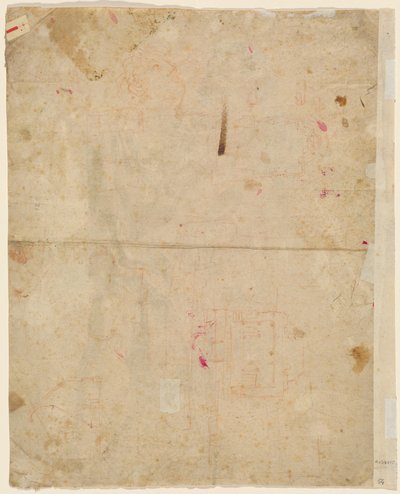 رأس القديس جاورجيوس والمخططات المعمارية (ظهر) بواسطة كوزماس داميان آسام