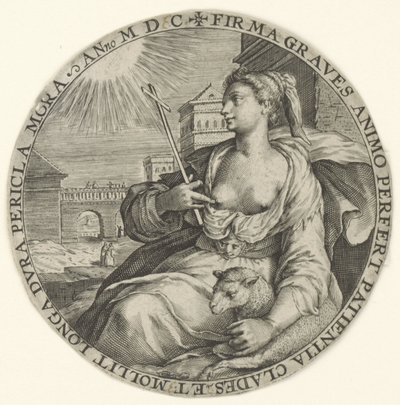 الصبر الفضائل اللاهوتية (عنوان السلسلة) Virtutu Theologicaru (عنوان السلسلة) بواسطة كريسبين فان دي باس (الأول)