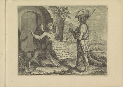 Gesprek tussen een sfinx en een herder صور حقيقية لبعض أعظم السيدات في المسيحية متنكرين بزي الرعاة. (عنوان المسلسل) بواسطة كريسبين فان دي باس (الثاني)