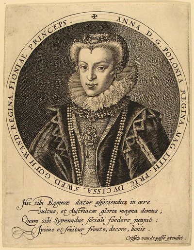 آنا كاثرين كونستانس فاسا من بولندا 1619-1651 بواسطة Crispijn van de Passe the Elder