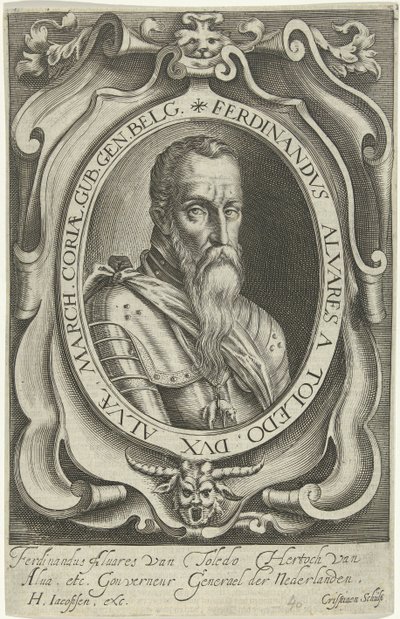 Portret van Ferdinand Alvarez de Toledo ، hertog van Alva بواسطة كريسبين فان دن كويبورن