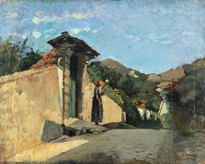 دراسة المناظر الطبيعية ، حوالي 1861 ، بواسطة كريستيانو بانتي (1824-1904) ، زيت على قماش على لوح بواسطة كريستيانو بانتي