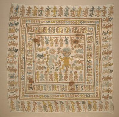 لوحة من نسيج "السجين" حوالي 1300-1470 (قطن وأصباغ) بواسطة Culture Chimu