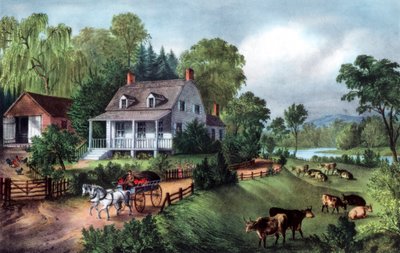 المسكن الأمريكي في الصيف ، 1868 بواسطة كوريير وآيفز