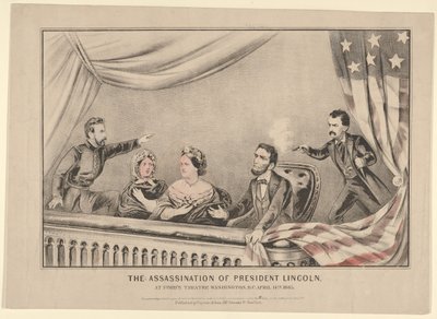 اغتيال الرئيس لينكولن في مسرح فوردس ، واشنطن العاصمة ، 14 أبريل 1865 ، 1865. بواسطة كوريير وآيفز