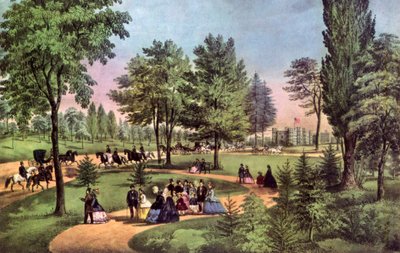 The Drive ، سنترال بارك ، 1862. بواسطة كوريير وآيفز