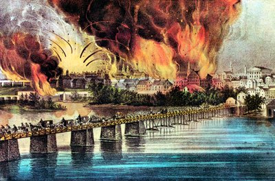 سقوط ريتشموند ، فرجينيا ، الحرب الأهلية الأمريكية ، 2 أبريل 1865 بواسطة كوريير وآيفز