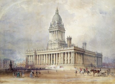 Design for Leeds Town Hall بواسطة كوثبرت برودريك