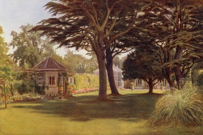 "A Cedar نشر طبقات الظل ذات اللون الأخضر الداكن ،" Osborne Cottage (لون ليثو) بواسطة سيريل وارد