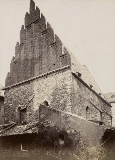 الكنيس الجديد القديم ، c.1875 بواسطة المصور التشيكي المصور التشيكي