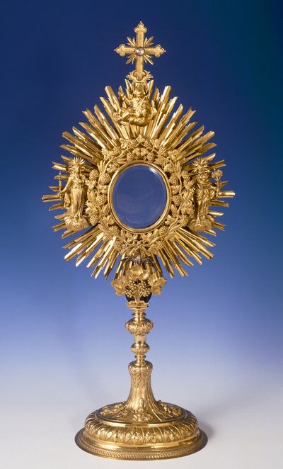 الباروك Monstrance (معدن مذهب) بواسطة المدرسة التشيكية