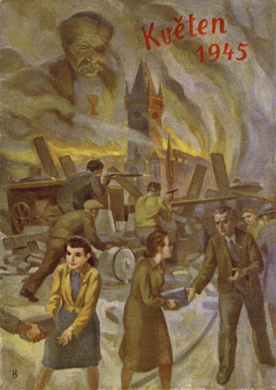 انتفاضة براغ ، الحرب العالمية الثانية ، مايو 1945 بواسطة المدرسة التشيكية