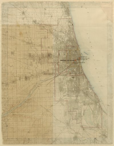 خطة شيكاغو ، شيكاغو ، إلينوي ، رسم تخطيطي يوضح نمو المدينة ، 1909. بواسطة دانيال بورنهام