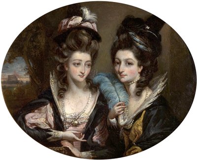 السيدة جوين والسيدة بنبوري كزوجة مرح من وندسور ، c.1779 بواسطة دانيال جاردنر