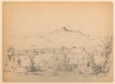 رسم، بركة وجبل تشوكوروا، نيو هامبشاير، 28 سبتمبر 1854 بواسطة دانييل هنتنغتون