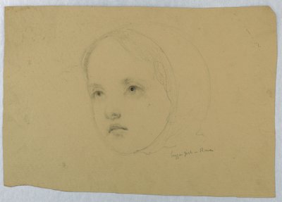 رسم، رأس طفل، 1843 بواسطة دانييل هنتنغتون
