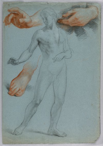 رسم، ذكر عاري واقف، سيبار، 1858 بواسطة دانييل هنتنغتون