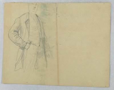 رسم، السيد صموئيل وارد الأب، واقفاً ويده في جيبه، 1880 بواسطة دانييل هنتنغتون