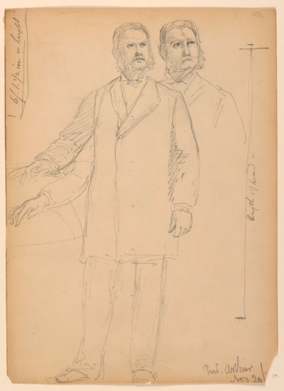 رسم، الرئيس تشيستر أ. أرث، 1850 بواسطة دانييل هنتنغتون