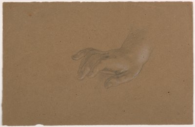 رسم، دراسة اليد اليمنى، 1850-60 بواسطة دانييل هنتنغتون
