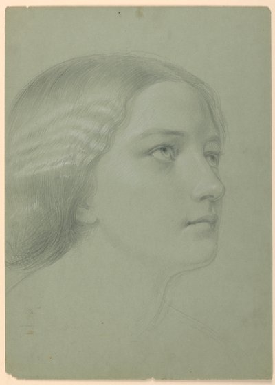 رسم، دراسة لـ "المجدلية"، ف، 1852 بواسطة دانييل هنتنغتون
