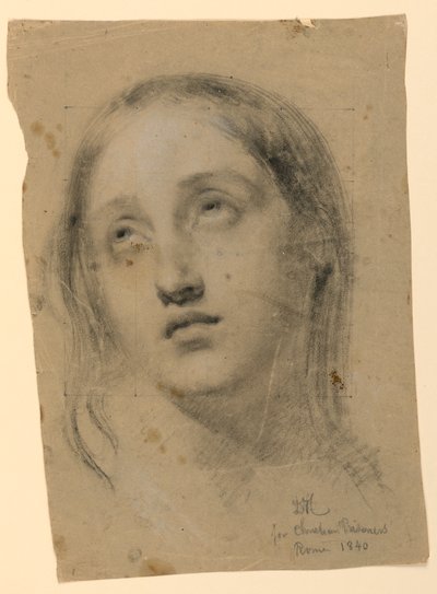 رسم، دراسة "السجناء المسيحيون الأوائل"، 1840 بواسطة دانييل هنتنغتون