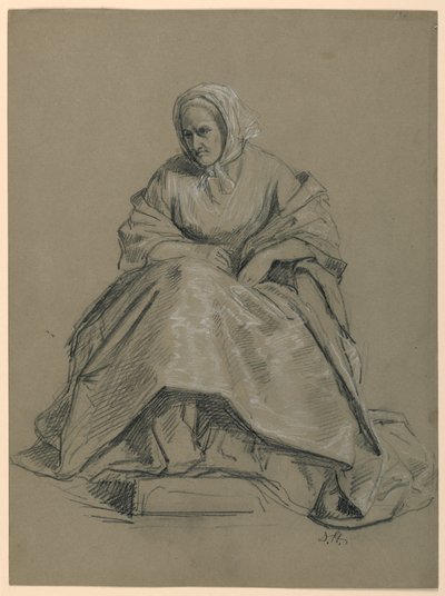 رسم، دراسة ل "استقبال مارثا واشنطن"، 1860 بواسطة دانييل هنتنغتون