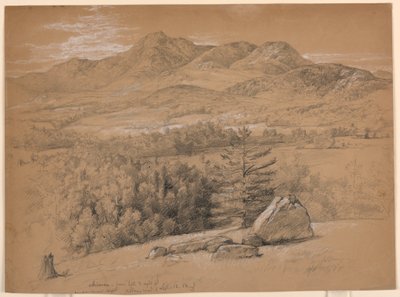 رسم، منظر لجبل تشوكوروا، من التل إلى يمين طريق ألباني، 12 سبتمبر 1854 بواسطة دانييل هنتنغتون