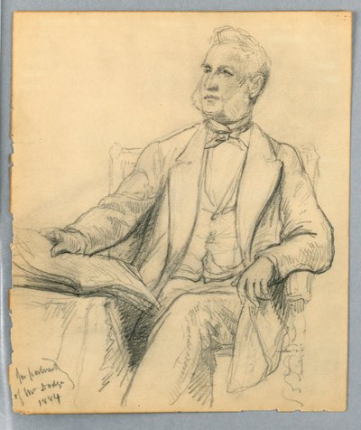 رسم، وليام إ. دودج جالساً، 1884 بواسطة دانييل هنتنغتون