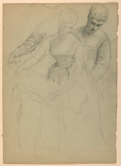 رسم لامرأة واقفة، منفصلة، 1860 بواسطة دانييل هنتنغتون