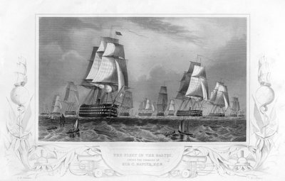الأسطول في بحر البلطيق بقيادة السير تشارلز نابير 1857. بواسطة دانيال جون باوند