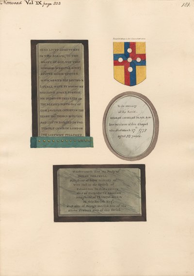 نصب تذكارية لـ Xpofer و Agnes Merick ، و George Charles Black ، و Sarah Horsnell ، و Elizabeth Ascough ، و George Merick بواسطة دانيال ليسونز