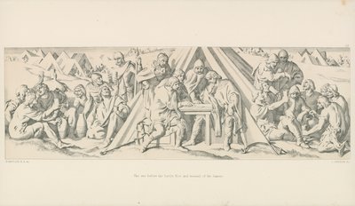 عشية ما قبل المعركة. أعمال الشغب ووسيل الساكسونيين بواسطة Daniel Maclise