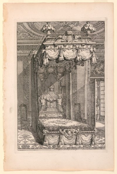 تصميم لغرفة نوم الولاية ، في Second Livre d'Appartement (الكتاب الثاني عن التصميمات الداخلية) بواسطة دانيال ماروت